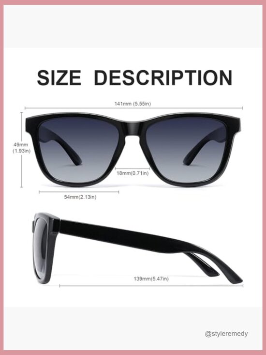 Polarized Sunglasses with UV Protection, Oval Shape, Classic Style main image 7